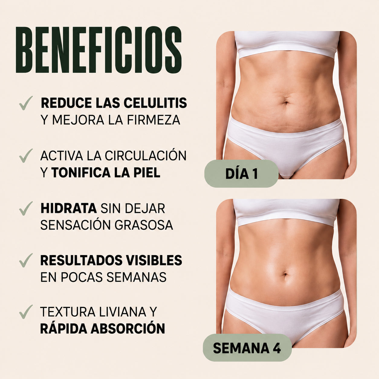 Aceite Corporal Reafirmante - Combate Celulitis, Flacidez y Arrugas