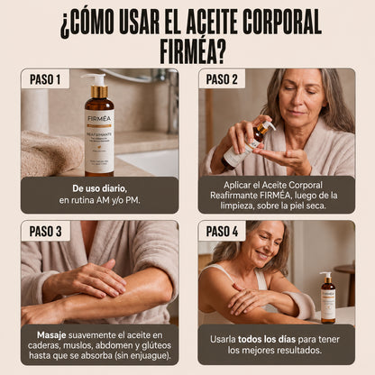 Aceite Corporal Reafirmante - Combate Celulitis, Flacidez y Arrugas