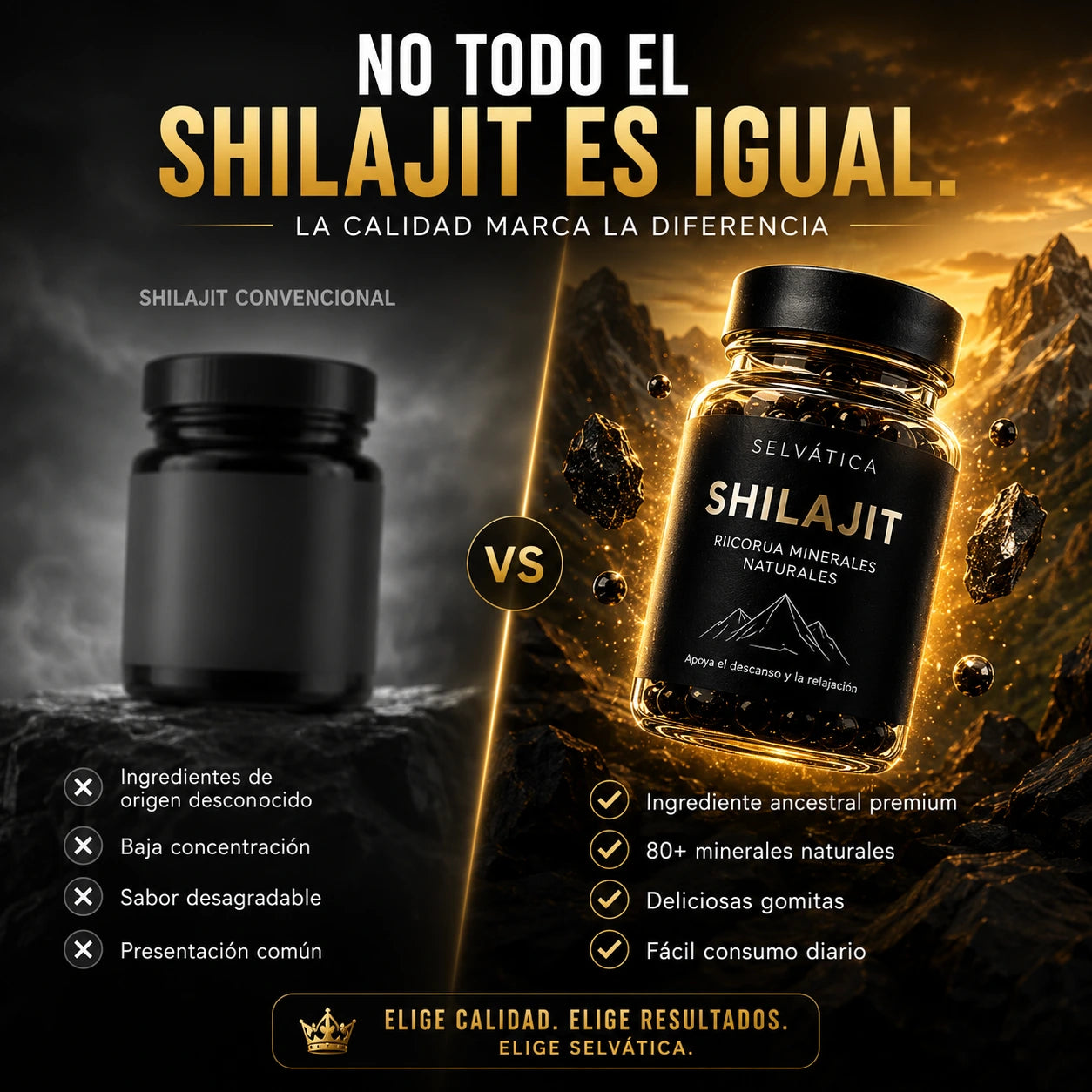 Shilajit Selvática™: Eleva tu Energía y Vitalidad Diaria ♣️
