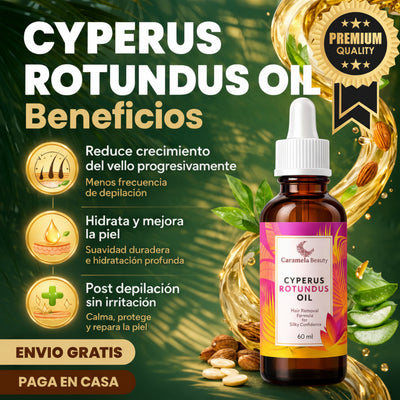 CYPERUS ROTUNDUS OIL 60ml: Tratamiento natural anti vello sin irritación🪒💖